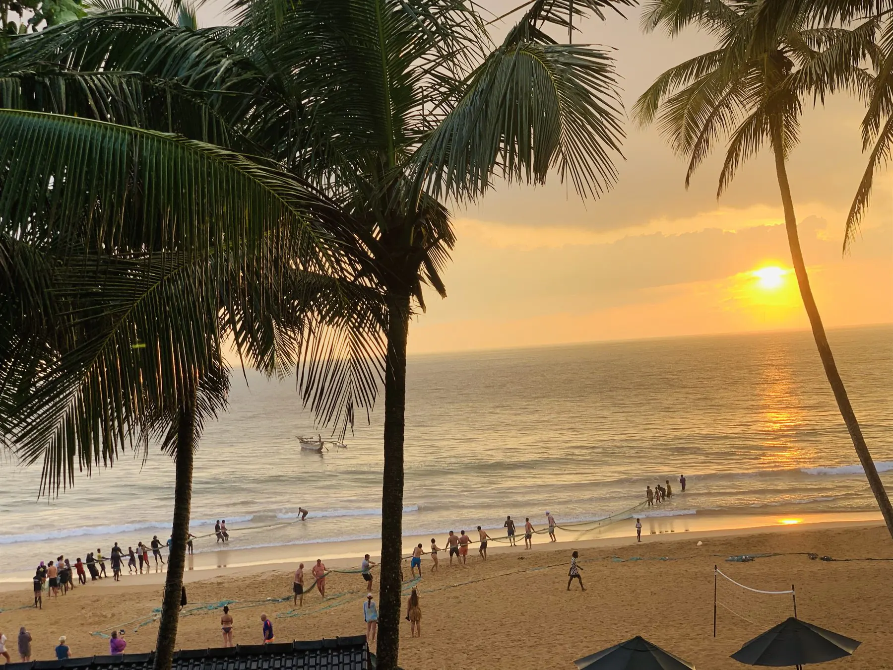 Ocean sunset view