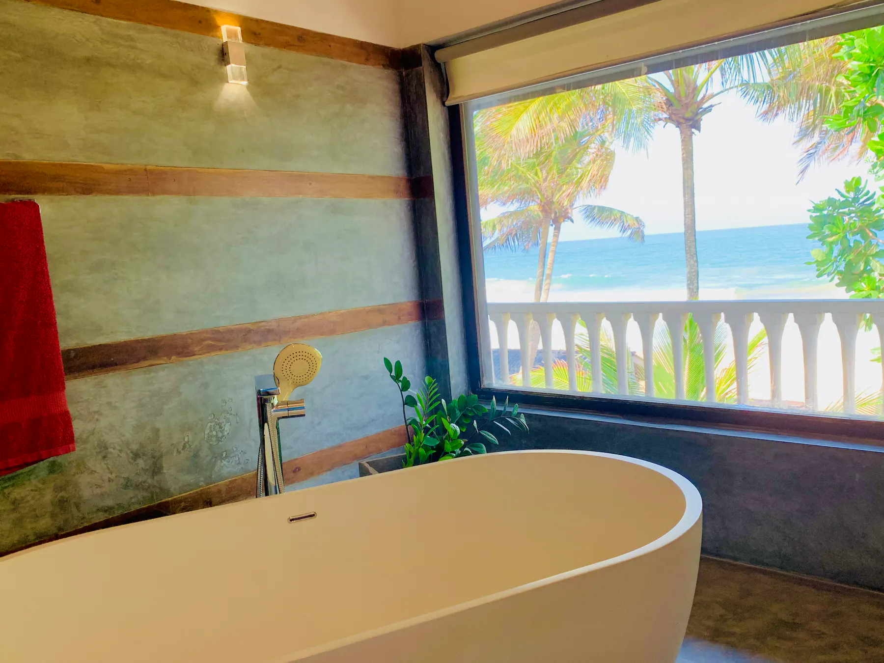 Penthouse Executive bath with an ocean view